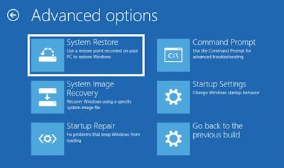Proses perbaikan sistem Windows melalui menu Advanced Options