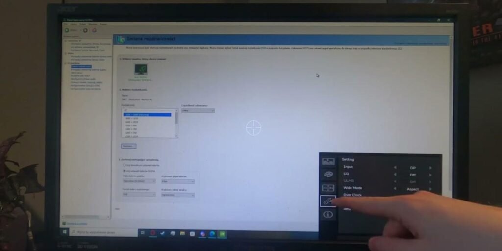 Tampilan menu setting warna pada layar komputer Windows untuk memperbaiki warna kuning.