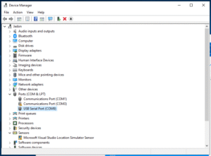 Tampilan Device Manager untuk Driver Touchpad