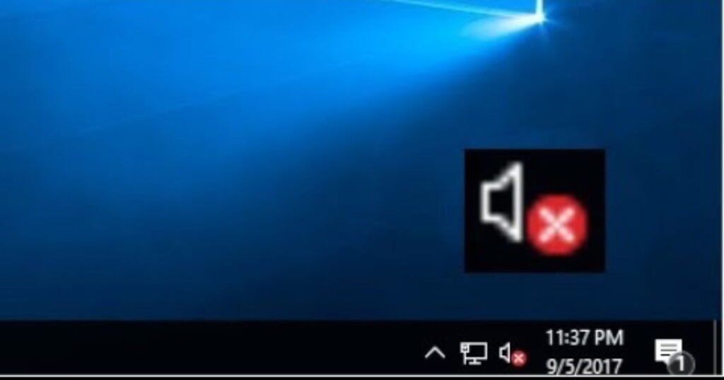 Ikon speaker mute yang menyebabkan suara laptop tidak keluar