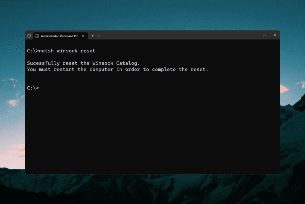 Melakukan reset winsock via CMD untuk mengatasi internet putus