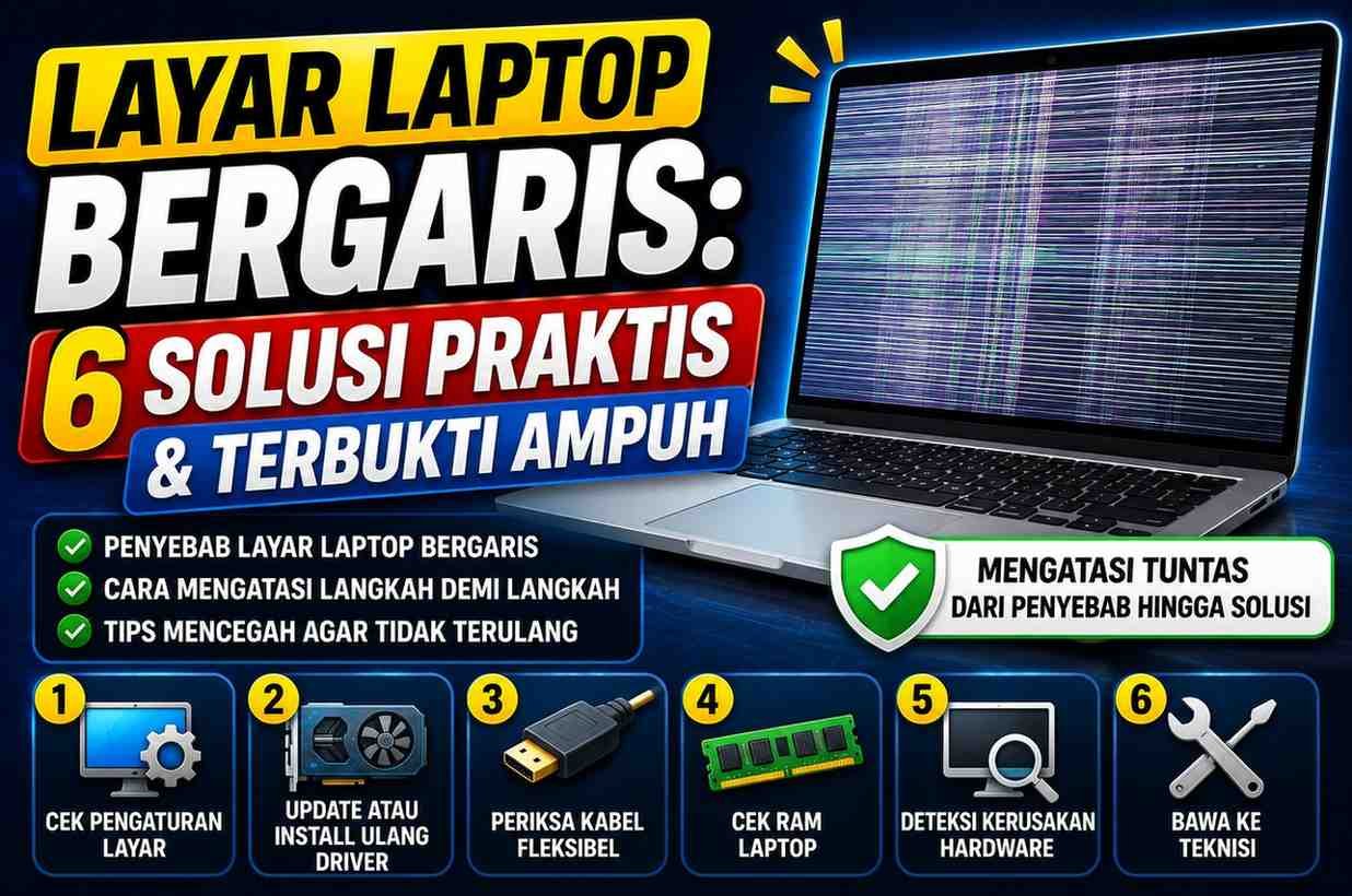 Layar Laptop Bergaris: 6 Solusi Praktis & Terbukti Ampuh