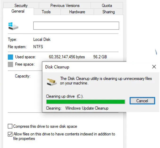 Menghapus file sampah Windows menggunakan tool Disk Cleanup