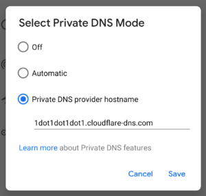 Cara setting DNS Cloudflare di HP Android