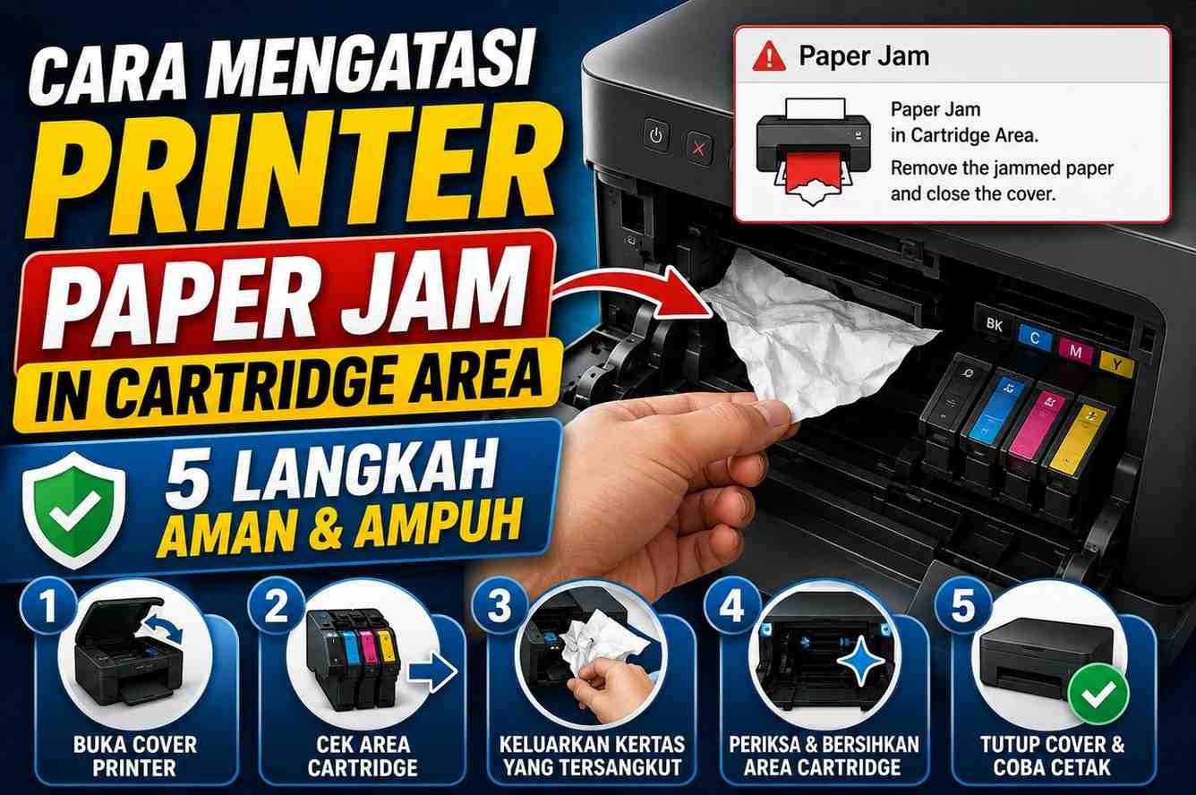 Cara Mengatasi Printer Paper Jam in Cartridge Area: 5 Langkah Aman & Ampuh