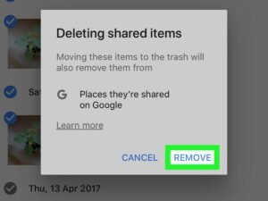 Opsi hapus foto otomatis dari perangkat menggunakan Google Photos