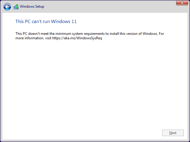 Peringatan Windows 11 membutuhkan TPM 2.0