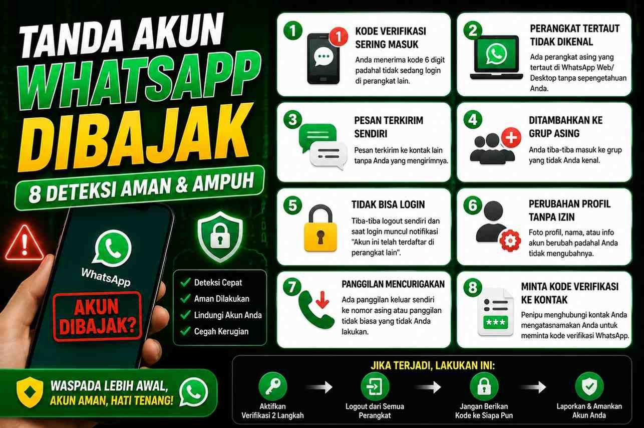 Tanda Akun WhatsApp Dibajak: 8 Deteksi Aman & Ampuh