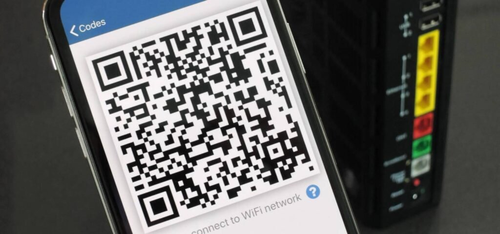 Tampilan kode QR WiFi di Android